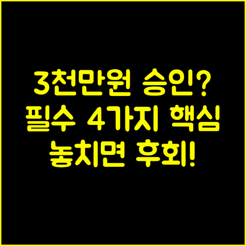 새희망홀씨 대출 1금융권 3천만원 신청 전 4가지 필수 심사 항목