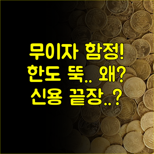 이자 없는 빚 무이자 할부의 숨겨진 단점 3가지 신용 한도 잠식 위험성