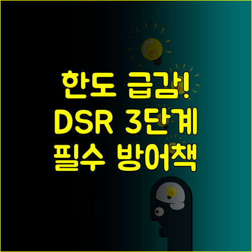 2025 닥터론 한도 급감 스트레스 DSR 3단계 완벽 방어 전략