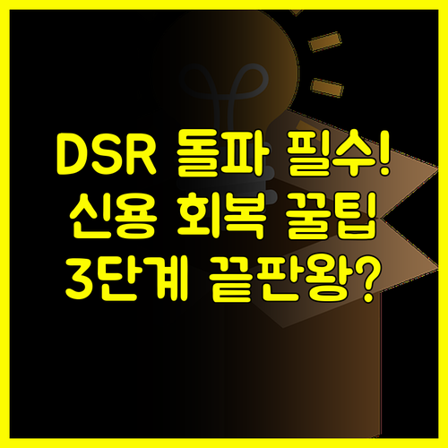 DSR 규제 돌파 기대출 과다자 한도 신용 회복을 위한 3단계 전략
