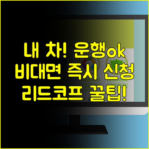 운행 가능한 리드코프 자동차 담보대출 비대면으로 안전하게 신청 완료