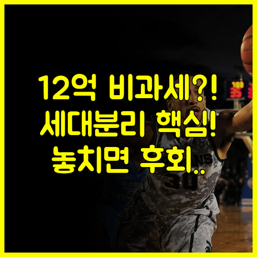 양도세 12억 비과세 황금열쇠 한지붕 세대분리 실질적 독립 조건과 주의 사항