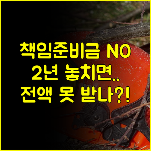 책임준비금만 받으면 안 되는 이유 사망보험금 전액을 위한 2년의 중요성