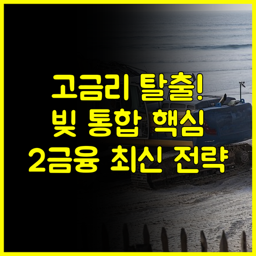 2025년 고금리 채무통합 | 2금융권 빚 정리 4단계 구조조정 전략