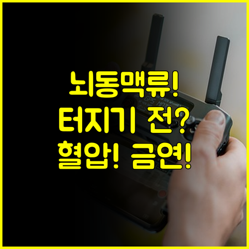 뇌동맥류 진단 후 맞춤형 추적 관찰 전략 혈압 금연이 생명을 지킵니다