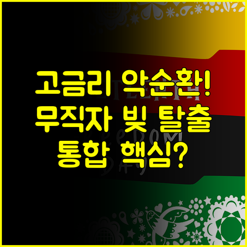 고금리 채무 악순환 탈출! 무직자 대부업 대출 후 부채 통합 계획