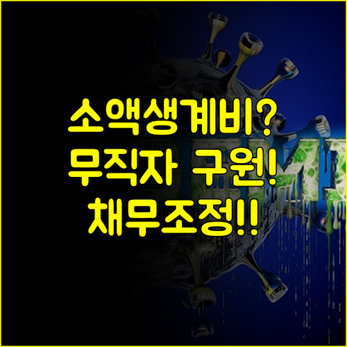 소액생계비 거절 시 저신용 무직자 대출 마지막 대안 채무조정