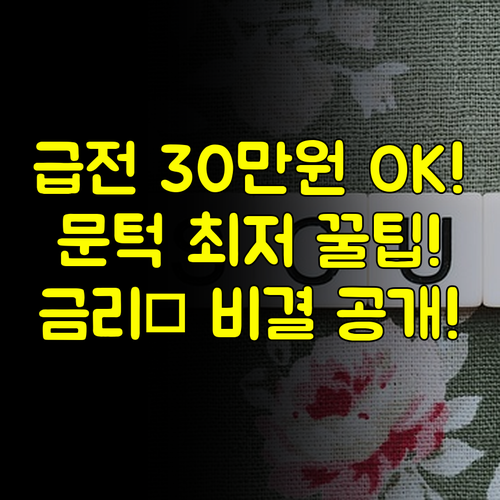 30만원 급전 대출 문턱 낮은 소액생계비대출 금리 인하 비결 공개