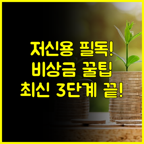 저신용 비상금대출 승인률 좋은 곳 2025년 최신 3단계 전략