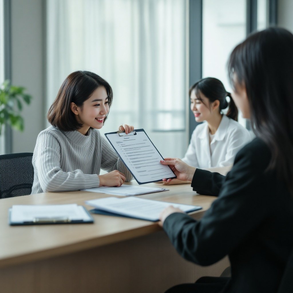 창상봉합술 보험금 가입 상담 장면