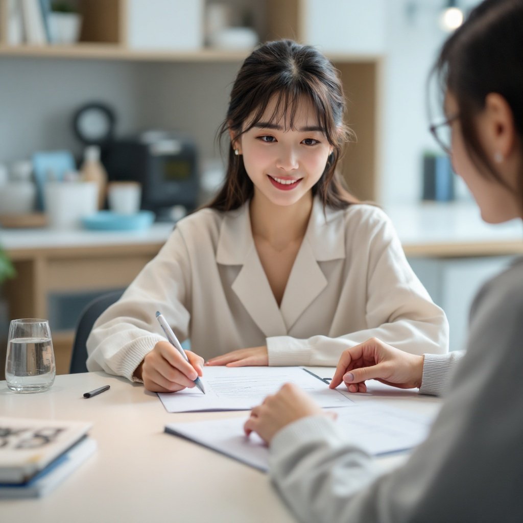라식수술 보험금 청구 가입 상담 장면