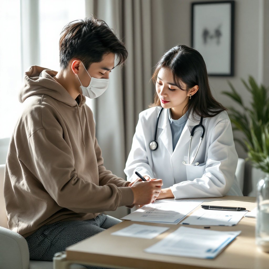 중이염 수술 보험금 보장내용 확인 장면